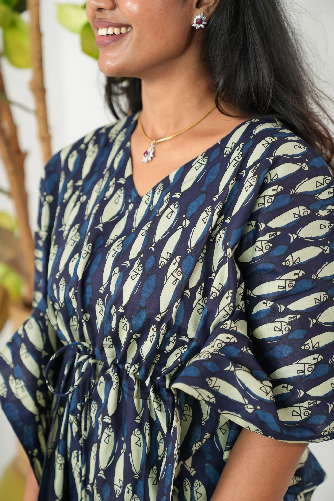 Pisces cotton kaftan comfies - Image 3