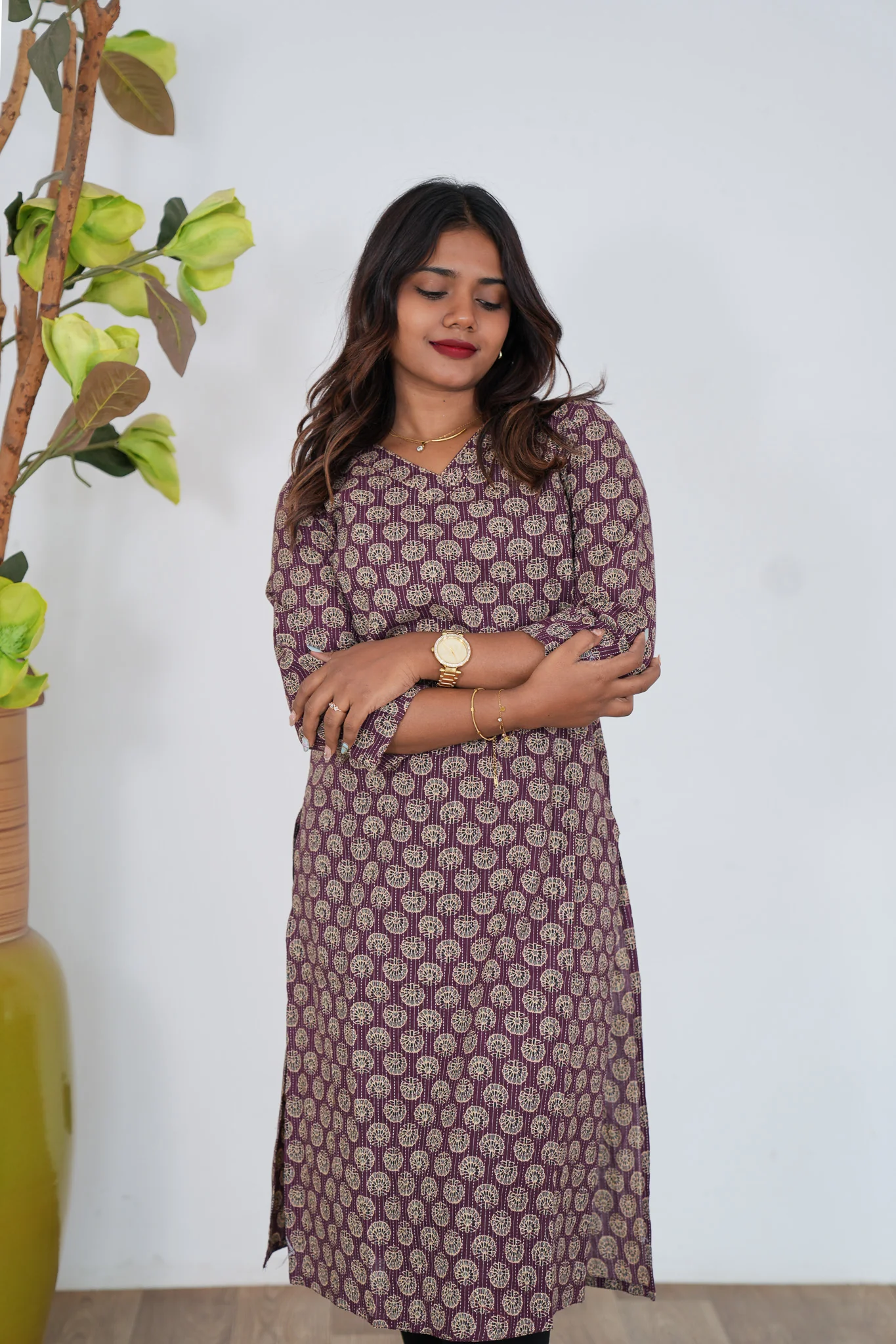 Radhi ajrakh cotton kurti - Image 3