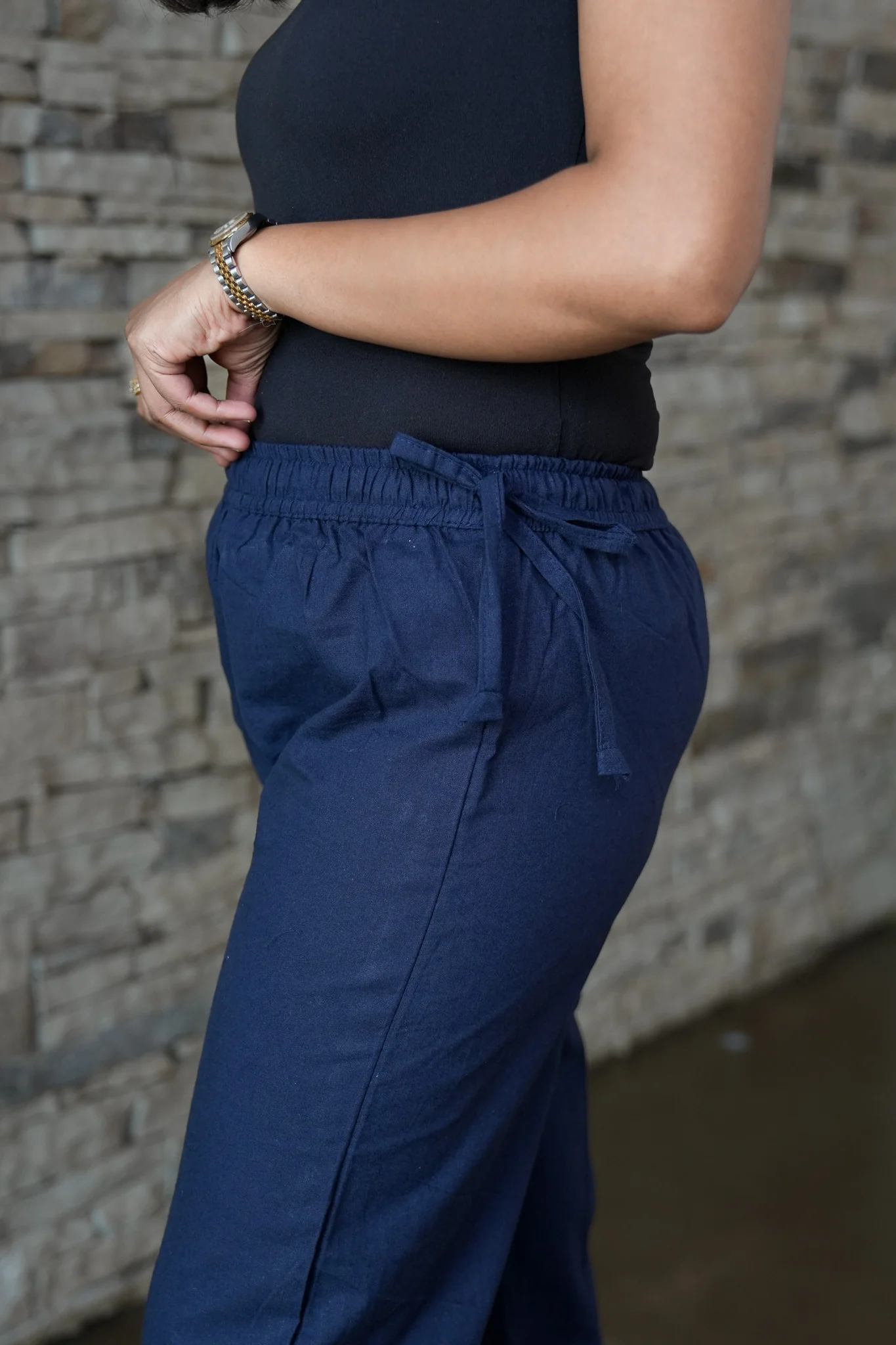 Cotton laced pants with tie - Image 16