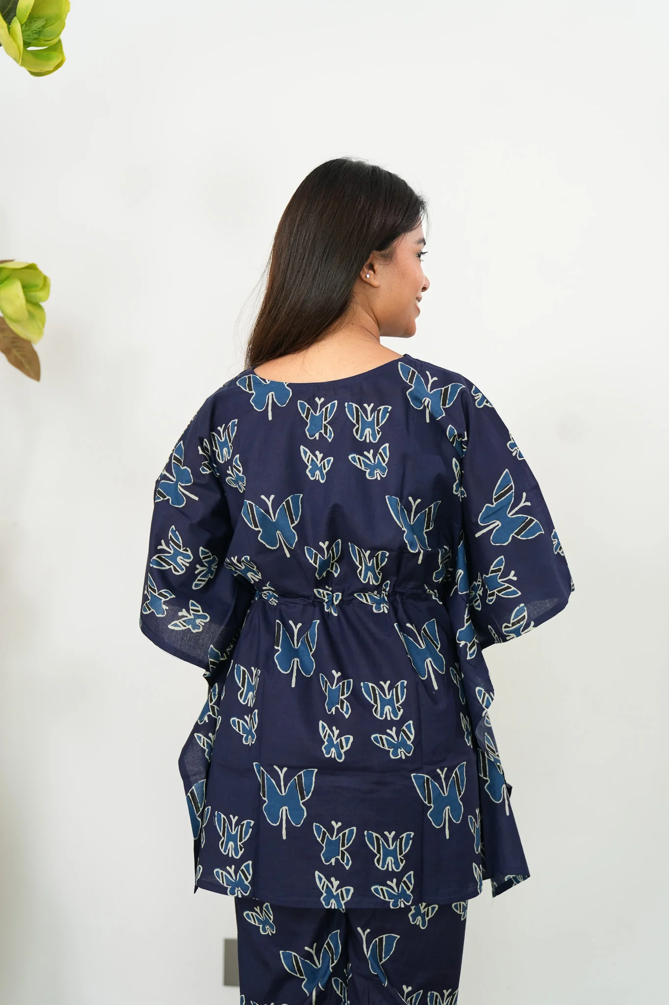 Butterfly cotton kaftan comfies - Image 3