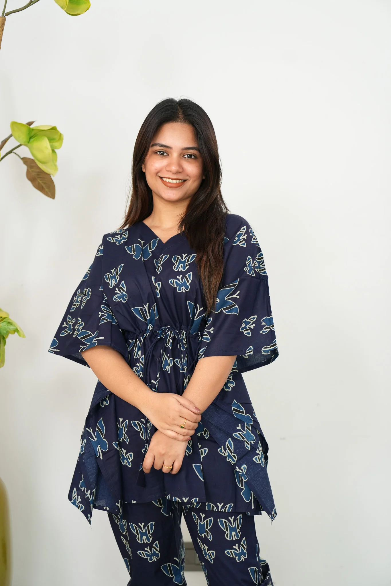 Butterfly cotton kaftan comfies - Image 4