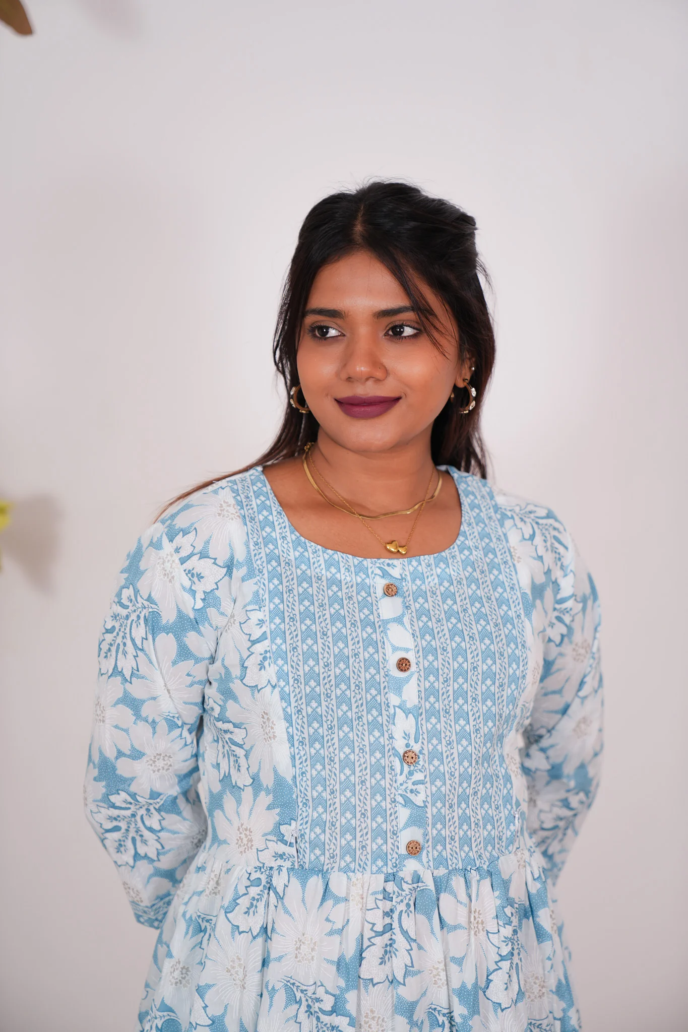 Sky blue maternity nursing wear - Image 4