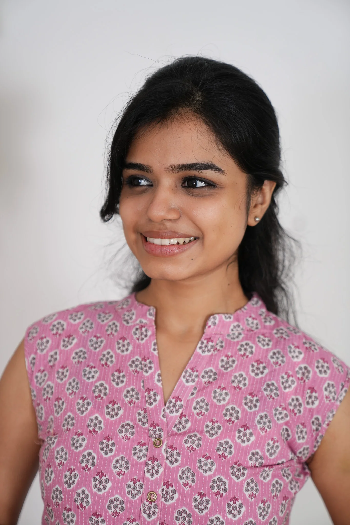 Cherry blossom cotton short kurti (attached sleeves) - Image 3