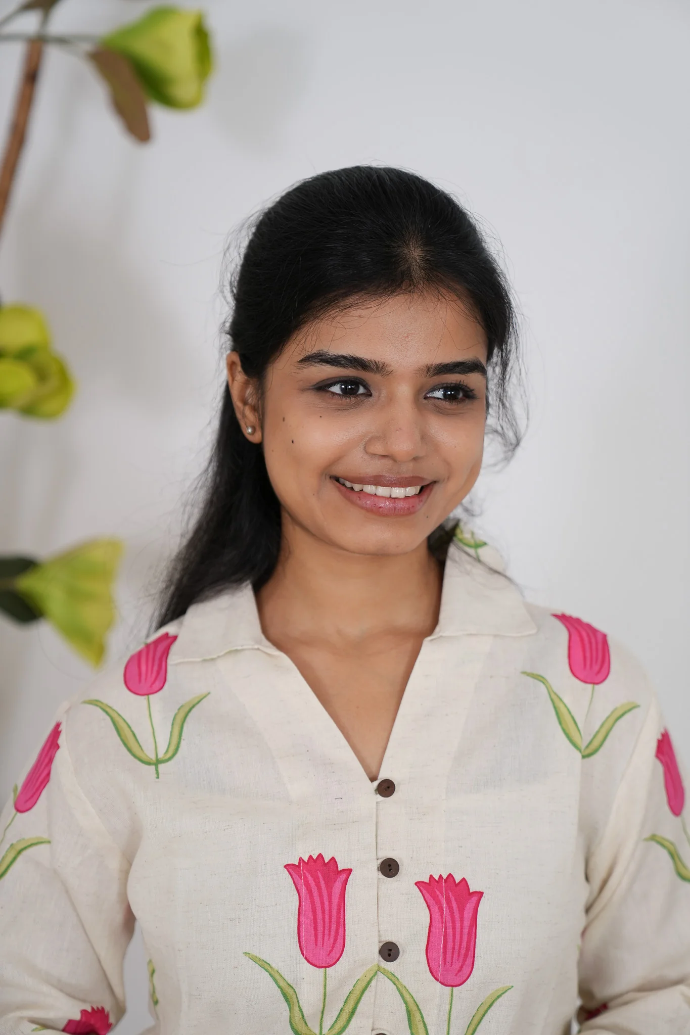 Pink tulip cotton shirt - Image 4