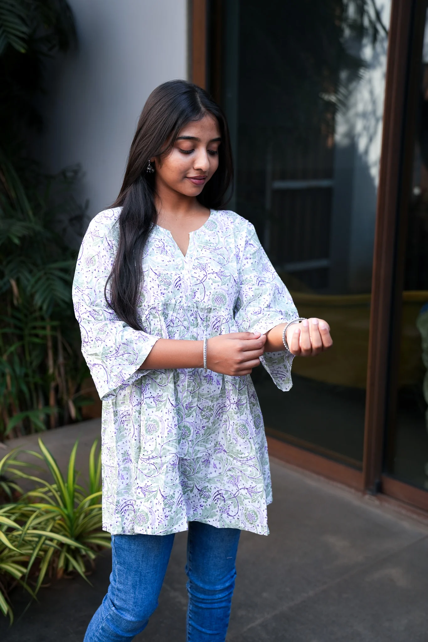 Grassroot peplum cotton short kurti - Image 3