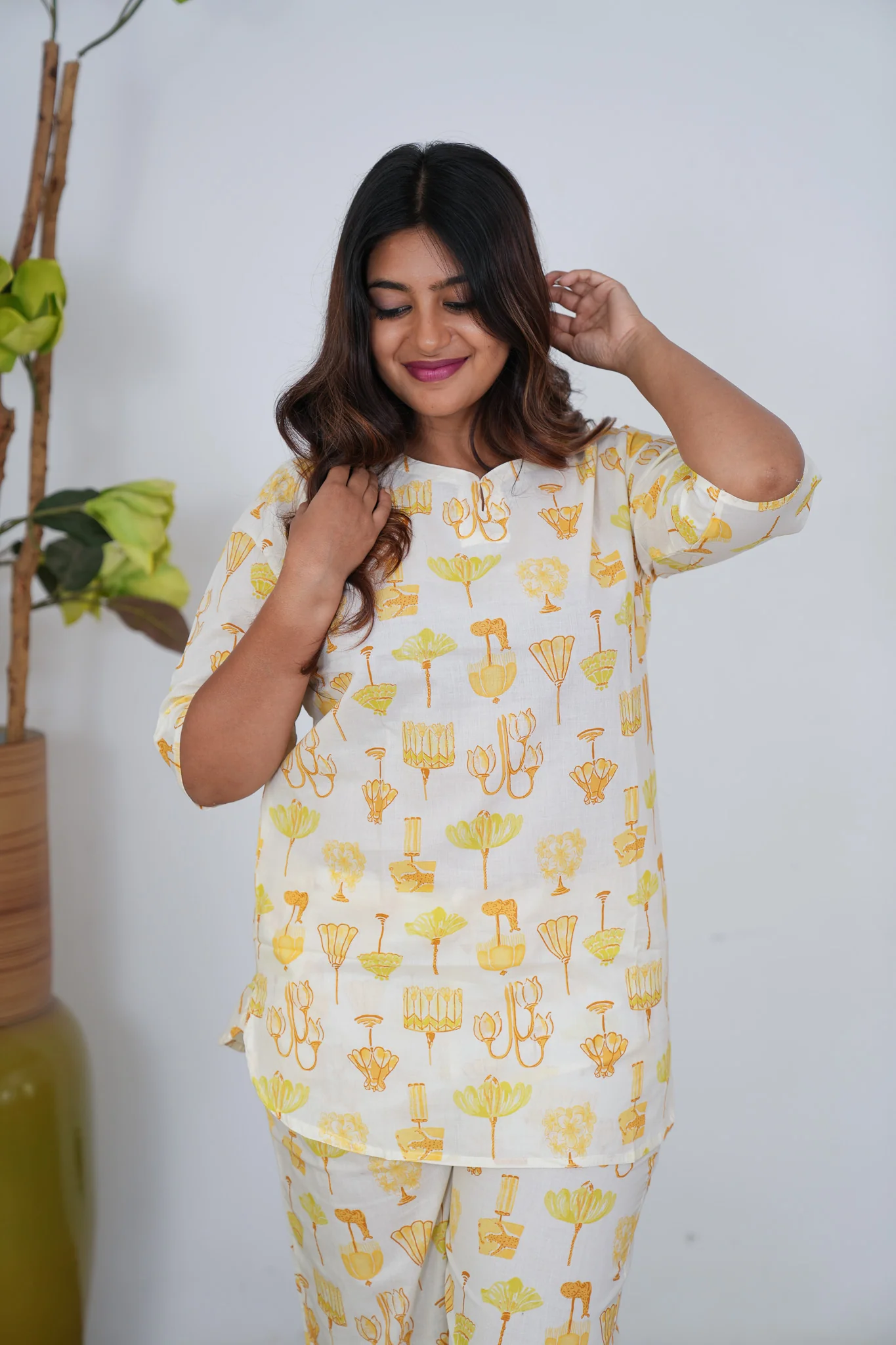 Yellow chandelier cotton lounge-sleep wear - Image 3